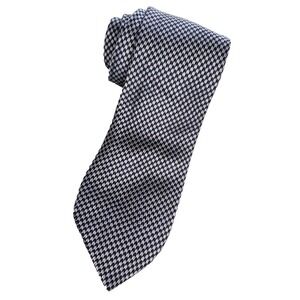 Jos A Bank Tie Corporate Collection Black White Geometric Silk Necktie